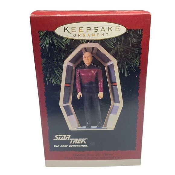 Captain Picard Star Trek Hallmark Ornament 1995 Next Generation - Picture 1 of 2